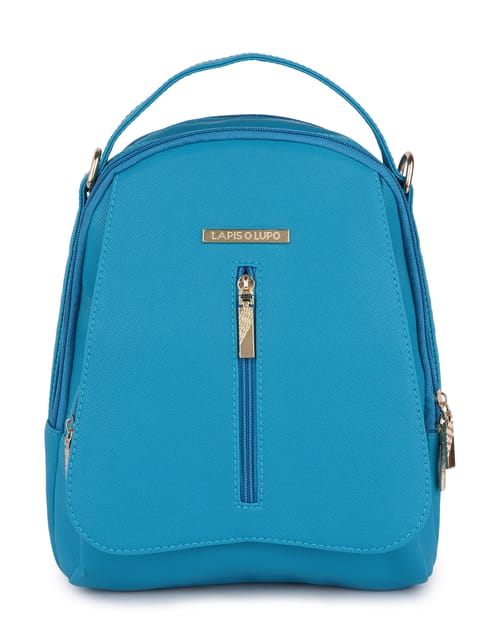 Lapis O Lupo Turquoise Solid Backpack for Women