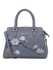 Lapis O Lupo Grey  Embroidery Handbag for Women