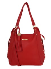 Lapis O Lupo Red Solid Tote Bag for Women