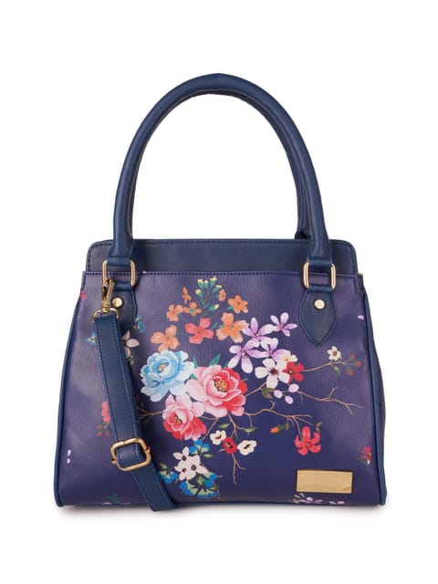 Lapis O Lupo Blue Flower Handbag for Women's