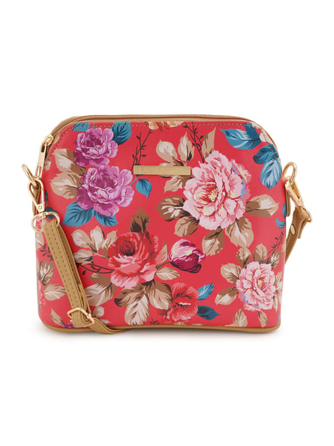 Lapis O Lupo Beige Flower Sling Bag for Women