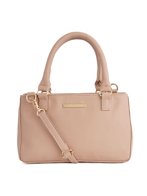 Lapis O Lupo Beige Solid Handbag for Women