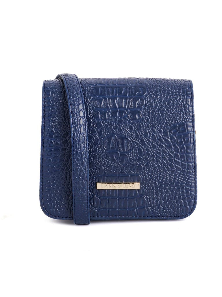 Lapis O Lupo Blue Croco  Sling Bag for Women