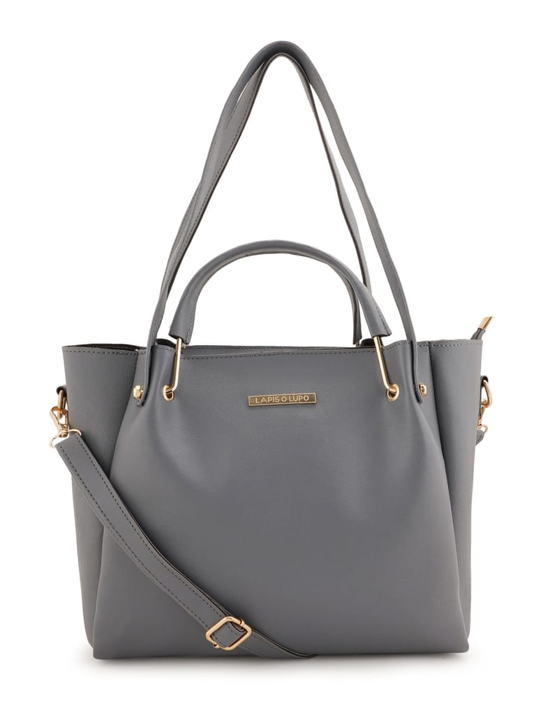 Lapis O Lupo Grey Solid Handbag for Women